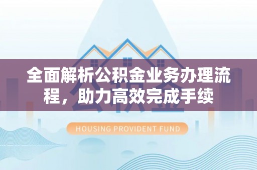 巴林右旗全面解析公积金业务办理流程，助力高效完成手续
